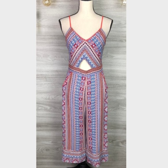 Shinestar Pants - Shinestar BOHO Crop Jumpsuit w/ Cut Out Middle M